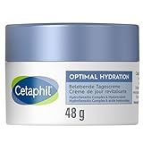 CETAPHIL Optimal Hydration Belebende Tagescreme, 48g, Versorgt Gesichtshaut 48h mit Feuchtigkeit, Stärkt die Hautbarriere und beruhigt, Leicht & nicht fettend, Mit Glycerin, Hyaluronsäure & Sheabutter