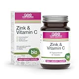 GSE Zink & Vitamin C Complex Bio - Zink Vitamin C Tabletten für Immunsystem & Zellschutz - Rein pflanzliches Zink und Vitamin C, biologischer Anbau - Vegan, Herstellung in Deutschland - 60 Stück