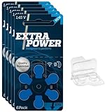 30x Extra Power Gr. 675 Blister Hörgerätebatterien PR44 Blau 24600 + Aufbewahrungsbox