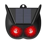 Solar Katzenschreck - Rotlicht-Blitz-Tiervertreiber, Wasserdicht, Solarenergie-Automatik-Schalter Garten Katzenabwehr, Marderschreck, Hundeschreck, Wirksam gegen Katzen, Hunde, Vöel, Mäse, Marder