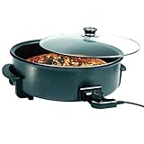 Elektrische Pfanne Ø 42/13cm Pizzapfanne Partypfanne Elektropfanne Bratpfanne Paella Pfanne XXL