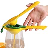 Tragbare manuelle Zitruspresse, Zitronenpresse mit ergonomischem Griff, rutschfeste Presse für Küche, Saft, Camping, Fitnessstudio und Lebensmittelzubereitung mit einfacher Handhabung