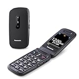 Panasonic KX-TU446EXB 2G Seniorenhandy ohne Vertrag(SOS-Notruftaste, Stoßfest, Sprachverstärker, große getrennte Tasten, große Schrift und Nummernanzeige, 2,4 Zoll Farbdisplay, Klapphandy, Schwarz