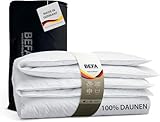 BEFA NATUR Made in Germany Daunendecke 160x210 cm aus 100% Daunen, Winterdecke, Allergiker geeignet (nomite), Öko-Tex 100 Klasse 1 Zertifiziert, EN Standart 12934, Downpass