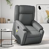 Juroupi Relaxsessel mit Aufstehhilfe Elektrisch Sessel Mit Aufstehhilfe Relax Sessel Relaxsessel Mit Aufstehhilfe Elektrisch Grau Kunstleder - 3205167