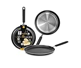 Brightium Crêpes-Maker 22 cm, ideal zum Zubereiten von Crêpes, antihaftbeschichtet, leicht zu reinigen, mit Thermostat für optimale Kontrolle des Kochens.
