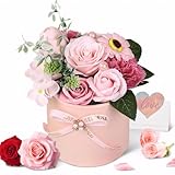 Cyiecw Muttertagsgeschenk Ewige Rosen Geschenkbox - Parfümierte Konservierte Infinity Rosen für Frauen, Romantisches Geschenk für Muttertag Valentinstag Geburtstag（Rosa）