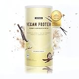 Vetain Vegan Protein VANILLE - BIO Veganes Proteinpulver - Bestens verträglich, natürlich lecker - Ohne Süßungsmittel, Zuckerzusätze oder Allergene - Eiweiß aus 5 pflanzlichen Komponenten - 600g