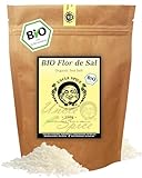 UNCLE SPICE® BIO Flor de Sal - 250g Bio Meersalz aus Portugal von der Algarve, Fleur de Sel Tradicional - Salzblume nachhaltig hergestellt, DE-ÖKO-005