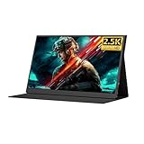 ZKALQECNF Portable Monitor 16,1 Zoll, Auflösung 2560 x 1440, 400 Nit, Bildwiederholfrequenz 144 Hz, externer Bildschirm for Büro- und Unterhaltungszwecke, IPS-Erweiterter Bildschirm Monitore