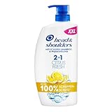 Head & Shoulders Anti-Schuppen Shampoo 2in1 Citrus Fresh für fettiges Haar, 800ml Pumpspender. Bis zu 100% Schuppenschutz, Klinisch Getestet. Für jeden Kopfhauttyp. Tägliche Anwendung. Citrus Duft