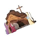 Woedpez Weihnachtskrippe aus Holz, Dekoration für Zuhause, Tischdekoration, Frühlings-Sammelornamente