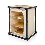 Campart Campingschrank Lyon – 3 Fächer – Innovative Falttechnik – Belastbar bis 30 kg – Beige – CU-0724
