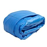 Pool Innenhülle Ersatzfolie - Stärke 0,40 mm - Überlappend - Ohne Biese mit Übermaß gefertigt - UV-stabilisiert - Kältebeständig - Reißfest - Rund (Ø 3,50 x 0,90 m, Blau)