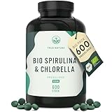 Bio Spirulina Chlorella Tabletten - 600 Presslinge - 6.000mg hochdosiert - Reine Bio-Algen aus kontrolliert biologischem Anbau - Vegan - Ohne Zusätze, glutenfrei & laktosefrei - TRUE NATURE