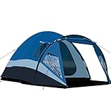 Portal Zelt 2 und 4 Personen Camping Kuppelzelt mit Vorraum 3-4 Saison kleines packmaß 3000mm Wasserdicht für Outdoor Festival Rucksack Trekking