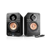 Teufel Ultima 25 Aktiv - Aktive Regallautsprecher mit Bluetooth und integriertem AV-Receiver, Dolby Audio, DAB+ und FM Radio, HDMI ARC CEC, Touch Slider - schwarz