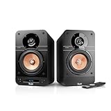 Teufel Ultima 25 AKTIV - Aktive Regallautsprecher mit integriertem AV-Receiver, Dolby Audio, Bluetooth 5.0 aptX, DAB+ und FM Radio, HDMI ARC CEC, Touch Slider - schwarz