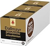 NESCAFÉ Dolce Gusto Dallmayr prodomo entcoffeiniert, 48 Kaffeekapseln (100% Arabica-Bohnen, Intensität 5), 3er Pack (3x16 Kapseln)