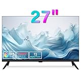 ZOSHING TV 27 Zoll (68,6 cm), kleiner 1080p-Fernseher mit Freeview HD-Dual-Power, DC-12 V und AC In-HDMI/AV-Audio-USB-Media-Player, geeignet für Schlafzimmer und Wohnwagen