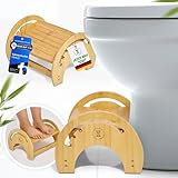 Trixus - Toilettenhocker für Erwachsene Winkelverstellbarer Klohocker aus Holz Badezimmerhocker der Deine Lebensqualität verbessert, Der Testsieger gegen darmbeschwerden und Verstopfung