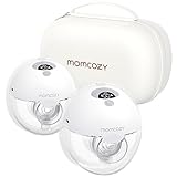 Momcozy M5 Milchpumpe Elektrisch, Tragbar Freihändig Doppelmilchpumpe Für Den Babymund, Doppelt Abgedichteter Flansch Mit 3 Modi und 9 Stufen, 24 mm (2, Grau)