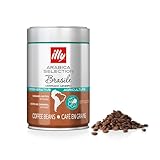 illy Arabica Selection Brasile Cerrado Mineiro Kaffeebohnen: zu 100% aus zertifiziert regenerativem Anbau – 250g Dose