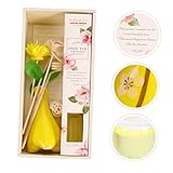 NOLITOY Keramik Aromatherapie Diffuser Set Gelb Ätherischer Ölzerstäuber Stresslösend Duftzerstäuber für Bad Schlafzimmer Büro und Dekoration