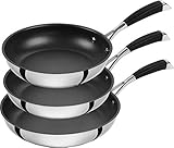 ZWILLING CORNELIA POLETTO by ZWILLING Edelstahl Bratpfannen, Set 3-teilig (20 cm + 24 cm + 28 cm), mit 4-lagiger Antihaftbeschichtung mit Diamantpartikeln, für alle Herdarten inkl. Induktion