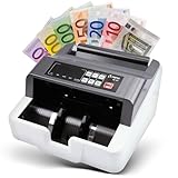 Olympia NC 451 Geldzählmaschine & Geldscheinprüfer Falschgeldprüfer für alle Banknoten | UV MG Sensoren | 1000 Scheine/Min | Additionsfunktion | LED Display | Zählmaschine Scheine | Banknotenprüfer