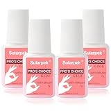 Sularpek 4 Stück Nagelkleber für Kunstnägel, 7ml Nail Glue, Nagelkleber für Tips, Nagel Kleber Gel Nägel, Nagelkleber Extra Stark, Kleber für Nägel, Nagelkleber mit Pinsel, für Haus,Salon