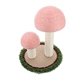 VICASKY Katzen Kletterrahmen Pilzform Kratzsäule aus Widerstandsfähigem Sisal Kratzbaum Katzen zur Krallenpflege und Langlebig und Möbelersatz