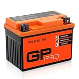 GP-Pro GP-001 12V GEL 5Ah GEL Motorrad Batterie GTX5L-BS, wartungsfrei versiegelt vorgeladen ähnlich YTX4L-BS YTX5L-BS