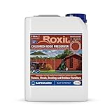 Roxil PC Farbiger Holzschutz (5L) Rote Zeder - Schnell trocknend – Satin Finish | UV-beständig | Holzbeize für Hart- und Weichholz im Innen- und Außenbereich