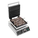 ACROSSPART Profi Waffeleisen, Doppel-Waffelautomat mit Antihaftbeschichtung, Waffle Maker für 4 Waffeln Gleichzeitig Backen, Zeitlich Einstellbar, 50-300 °C Stufenlos