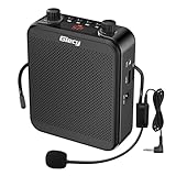 Giecy Sprachverstärker tragbar Blutooth Lautsprecher(30W) mit 7.4V/2800mAh Lithium Batterie und mikrofon Headset,Wiederaufladbares Mini Stimmverstärker für Trainer Lehrer Reiseführer Tagungen