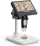 Elikliv Mikroskop, LCD-Digitalmikroskop für Münzen 1000x, Münzlupe mit 8 einstellbaren LED-Lichtern, PC-Anzeige kompatibel mit Windows/MacBook, EDM4, 4,3 Zoll