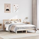 Somanki Massivholzbett ohne Matratze 120x200 cm Kiefernholz, Bed Frame, Bettrahmen, Jugendbett, Schlafzimmer Bett - 3306539