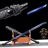 LQSMX sword 107cm Zweihändiges Schwert/scharf/Katana Schwert scharf Samuraischwert Handgeschmiedeter Manganstahl