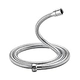 IBERGRIF Duschschlauch 1,7 m – Flexibler Edelstahl Brauseschlauch, Knickfest & Leckfrei, Universal ½ Zoll, Ersatz Duschschlauch mit Messinganschlüssen & Dichtungen, Chrom-Silber