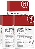 N1 Fettblocker + Zucker & Kohlenhydrate-Blocker Medizinprodukt zur Behandlung & Vorbeugung von Übergewicht - Diät, abnehmen Tabletten schnell, 135 Tabletten