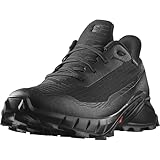 Salomon Alphacross 5 Gore-Tex Waterproof Men's Trail Running Shoes, Powerful Grip, Waterproof and Weatherproof, and Long Lasting Comfort, Black, 9