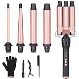 Curling Wand 9MM, Thin Curling Iron Tight Curls for All Hair Types, LCD Display 100-230°C, Ceramic Barrel Hair Curling Wand Long&Short Hair Culer Pro Curling Tongs