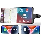 【2024 Neuestes】 Goaanz 10,26 Zoll Auto Display for Apple CarPlay & Android Auto, Wireless Touchscreen Autoradio Driveplay Navigationsgeräte für Auto mit Dual-Bluetooth/Siri/Google Assistant/FM/AUX