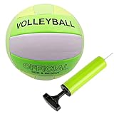 HOMURY Volleyball Beachvolleyball, Weicher PU Touch Volley Ball mit Ballpumpe, Offizielle Größe 5, Langlebiger Volleyball für den Outdoor & Indoor Bereich, für Spiel Training Strand Bälle