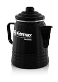 Petromax Perkolator 1,5 Liter (schwarz)-Emaille Kaffeekanne | auf Allen Herdarten, auf der Glut und dem Grillrost | Freisetzung feinster Aromen aus Kaffee und Tee | aromatisch und vollmundig