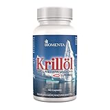 BIOMENTA Krillöl – 90 Antarktis SUPERBA™ Krilloil Kapseln hochdosiert – mit Omega 3 + EPA + DHA + Phospholipiden + Astaxanthin - Premiumqualität