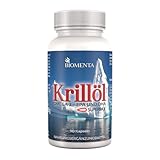 BIOMENTA Krillöl – 90 Antarktis SUPERBA™ Krillöl Kapseln hochdosiert – mit Omega 3 + EPA + DHA + Phospholipiden + Astaxanthin - Premiumqualität