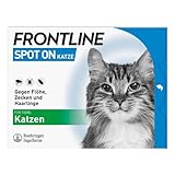 FRONTLINE Spot ON Katze gegen Zecken, Flöhe & Haarlinge (für Jede Größe & Gewicht) - 3X Pipetten für bis zu 3 Monate Schutz - wasserfest