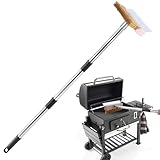 Gewerblicher Grillbürste - Aluminium Grillbürste Mit Langem Griff - Bedarf für den Haushalt und die Küche, für Outdoor-Kochen, Grillen, Frittieren, Backen sowie für Restaurants